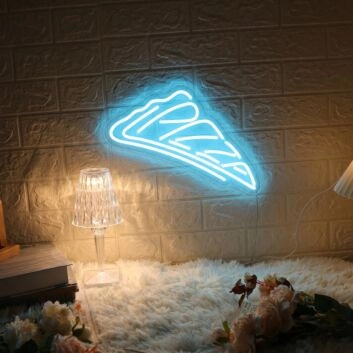 Slice Of Pizza Neon Delicious and Tempting