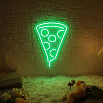 Vertical Piece Of Pizza Neon Unique Foodie Love