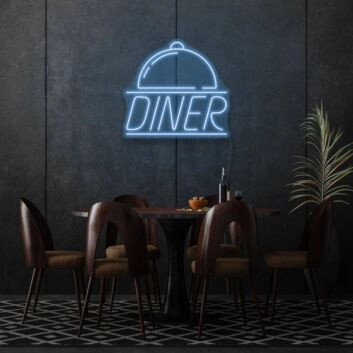 Customize Diner Neon Lettering Classic American Diner Feel