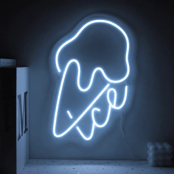 Ice Cream with Neon Sweet Treats and Delight