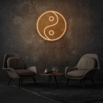 Yin Yang Neon Balance and Harmony