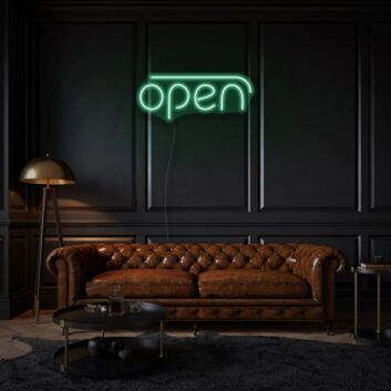 Customize Open Neon Sign Inviting and Accessible