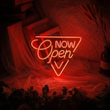Customize Now Open Lettering Neon Welcoming New Beginnings