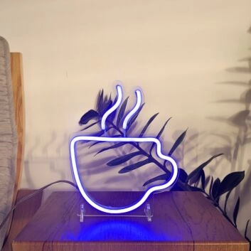 Hot Drink Neon Cozy Comfort in a Warm Glow