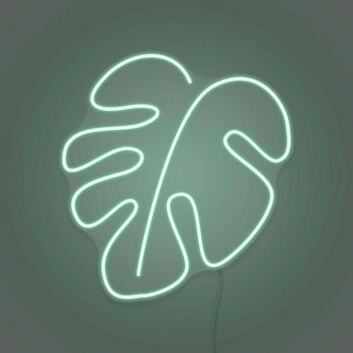 Neon Leaf Light Nature's Tranquility in Luminous Form