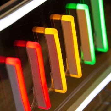 Battery Neon Sign Energy and Power Symbol