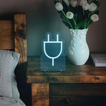 Plug Socket Neon Everyday Object with a Twist