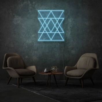 Geometric Triangles Neon Contemporary and Artistic