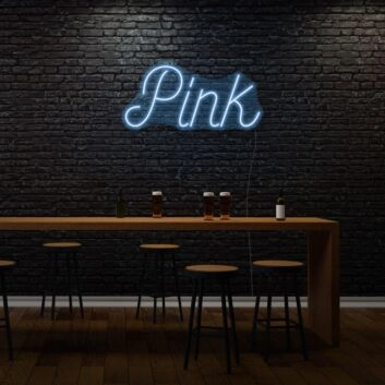 Pink Cursive Neon Feminine Flair and Style