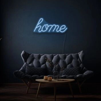 Home Cursive Neon Welcoming and Warm Atmosphere