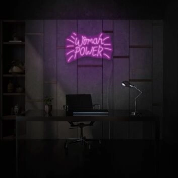 Woman Power Neon Sign Empowering Feminine Strength
