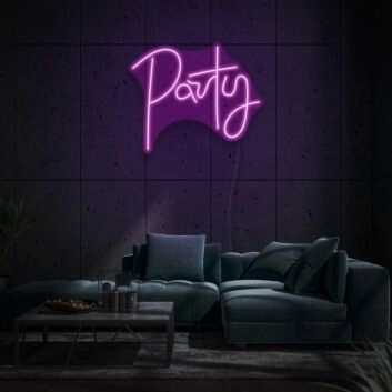 Party Neon Lettering Fun and Festive Atmosphere