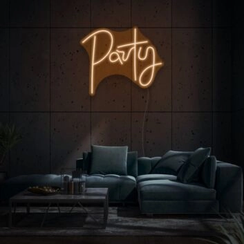 Party Neon Lettering Fun and Festive Atmosphere
