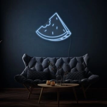 Bitten Watermelon Neon Summer Vibes and Freshness