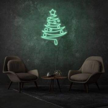 Christmas Tree Neon Celebrating Festive Joy and Tradition
