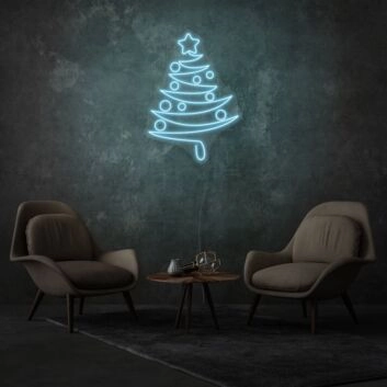 Christmas Tree Neon Celebrating Festive Joy and Tradition