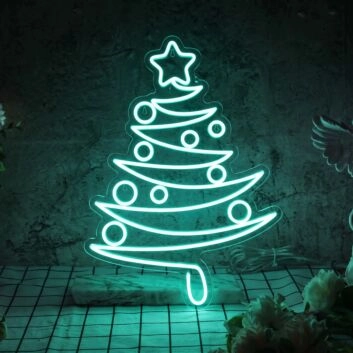 Christmas Tree Neon Celebrating Festive Joy and Tradition
