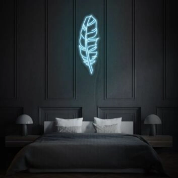 Feather Neon Art Delicate and Ethereal Beauty