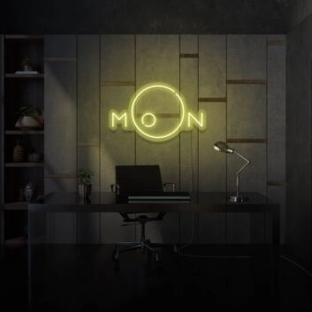 Moon Custom Made Neon Light Lunar Beauty and Mystery