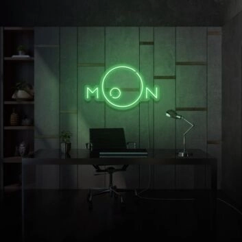 Moon Custom Made Neon Light Lunar Beauty and Mystery