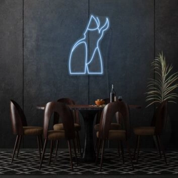 Sexy Girl Body Neon Art Alluring and Seductive