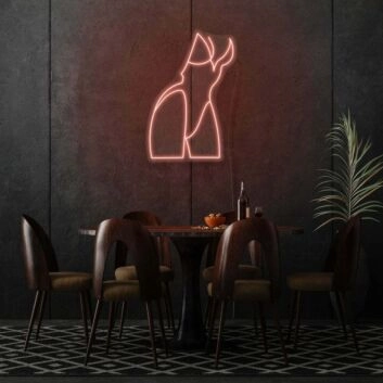 Sexy Girl Body Neon Art Alluring and Seductive