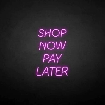 Buy now pay later neon sign