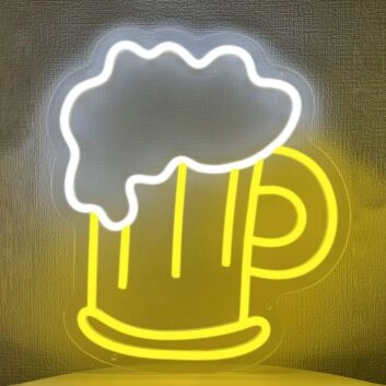 Pint of Beer Neon Sign Cheers to Good Times