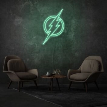 Superhero Neon Sign Celebrating Iconic Characters and Virtues