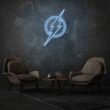 Superhero Neon Sign Celebrating Iconic Characters and Virtues