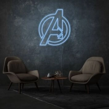 Avengers Neon Light Superheroes Assembled in Radiance
