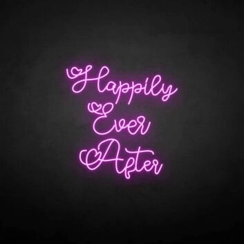happily ever after 3 neon sign