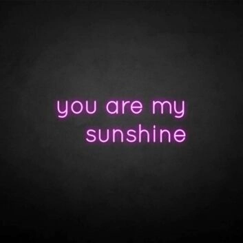 &#39;You are my sunshine&#39; neon sign