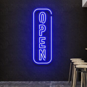 OPEN Neon Sign Welcome for Visitors and Guests