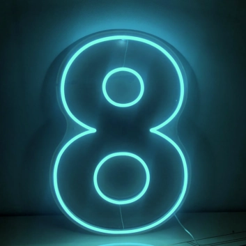 Number 8  LED Neon Sign