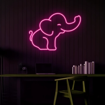 Playful Elephant Neon Lamp