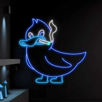 Smoking Duck  Neon Sign