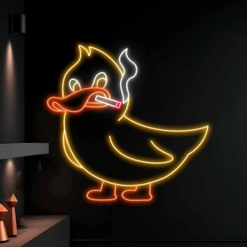 Smoking Duck  Neon Sign