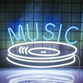 Music Vinyl Record Neon Sign