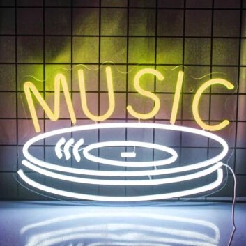 Music Vinyl Record Neon Sign