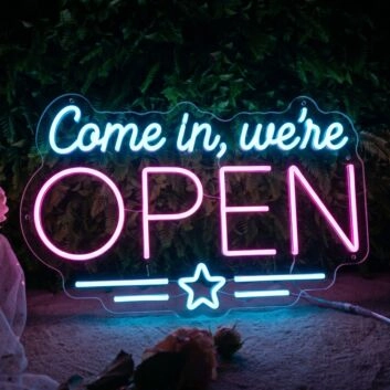Customize Come In, We're Open welcom Led Neon Signs