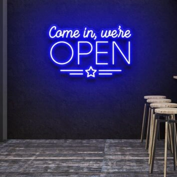 Customize Come In, We&#039;re Open welcom Led Neon Signs