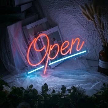 Open-2 Neon Light Contemporary Design for Businesses