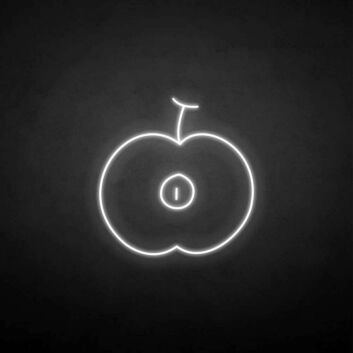 &#39;Half of the aaple&#39; neon sign