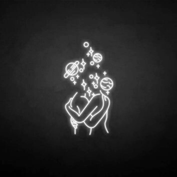 &#39;The love of the planet&#39; neon sign