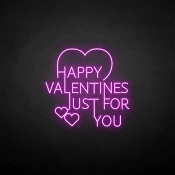 Happy valentines for you neon sign