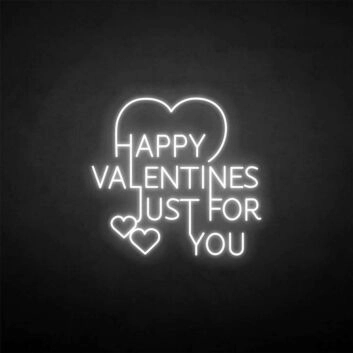 Happy valentines for you neon sign