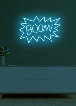 Boom Neon Light Energetic and Bold Statement