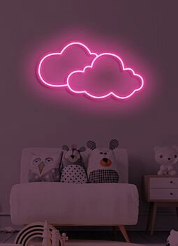 Clouds Neon Daydream and Serenity in Soft Glow