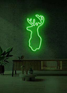 Deer LED Neon Sign Majestic Nature and Grace